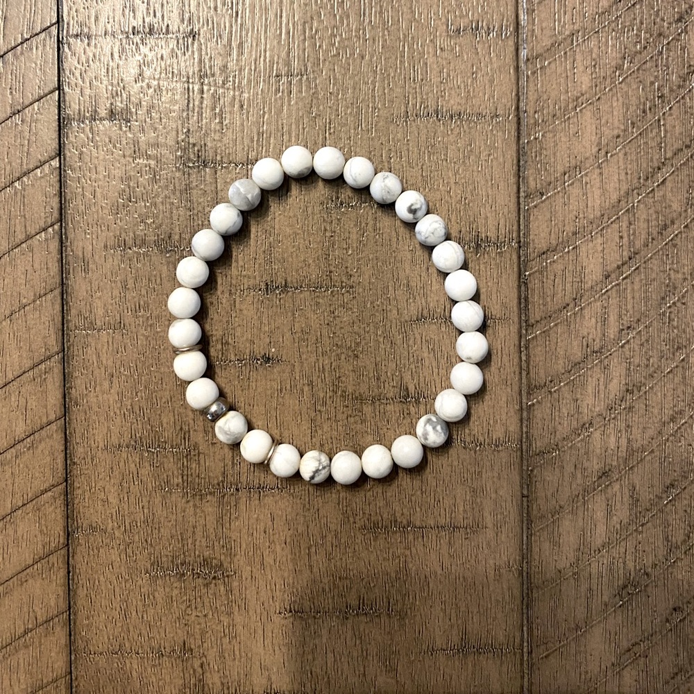 Howlite mala bracelet